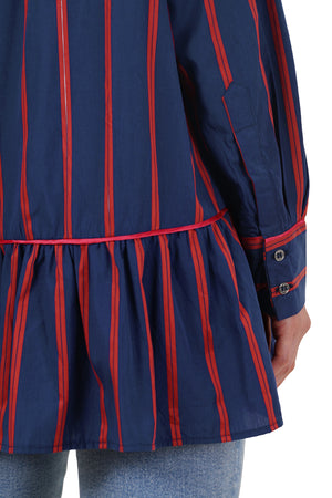 Haru Tiered Shirt - Navy