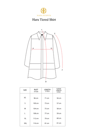 Haru Tiered Shirt - Navy