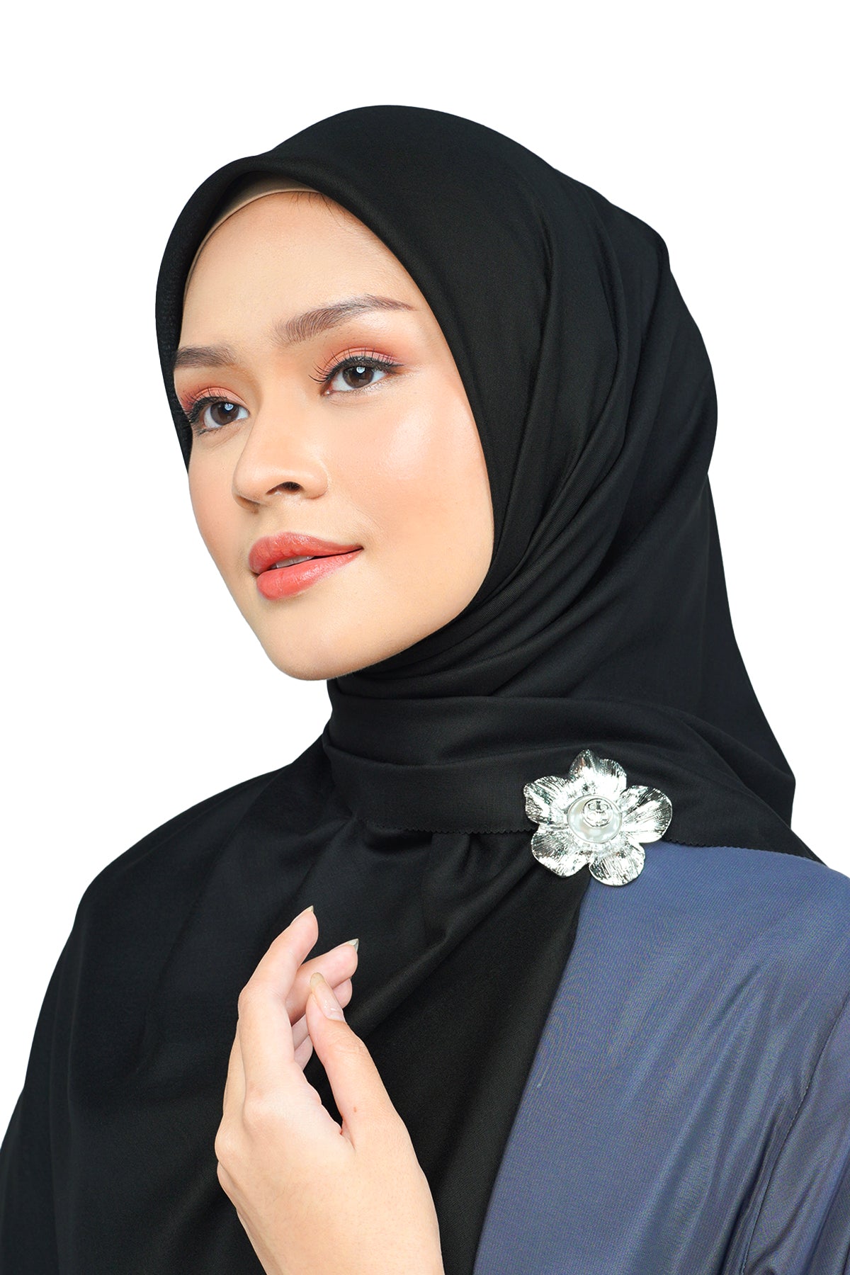 Black voile scarf online