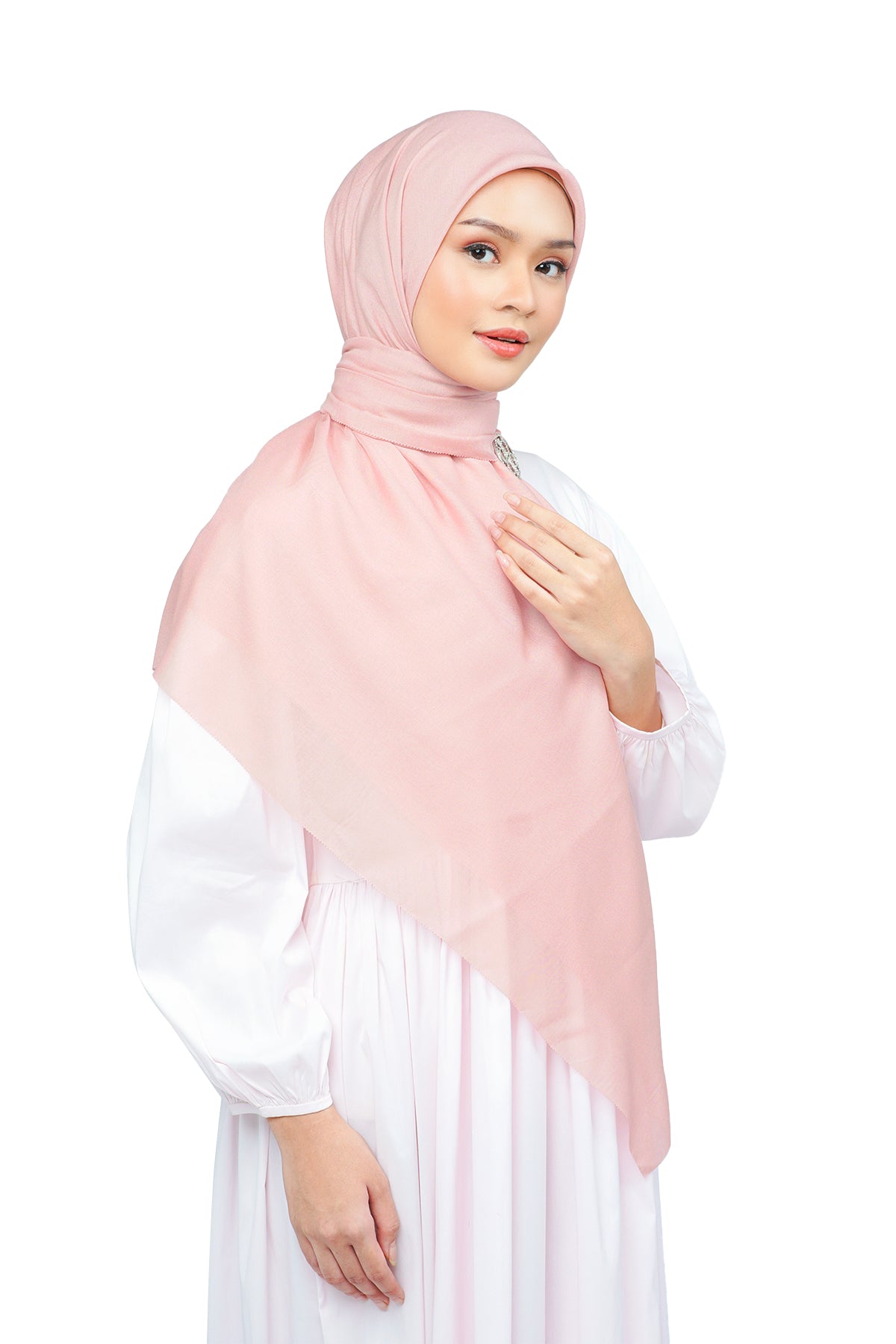 Nada Voile Scarf Large - Dusty Pink