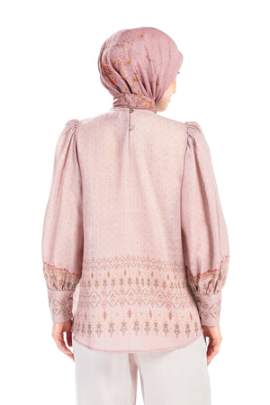 Ikat Blossom Blouse - Pink