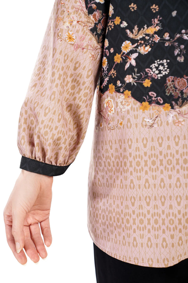 Ikat Blossom Shirt - Black