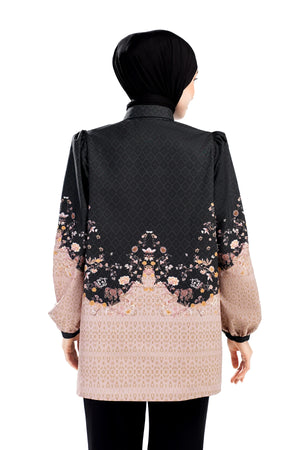 Ikat Blossom Shirt - Black