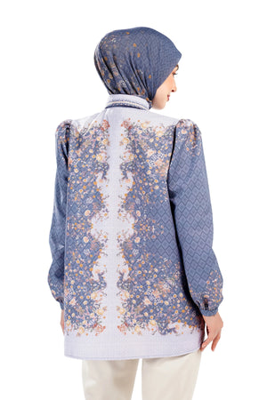 Ikat Blossom Shirt - Blue