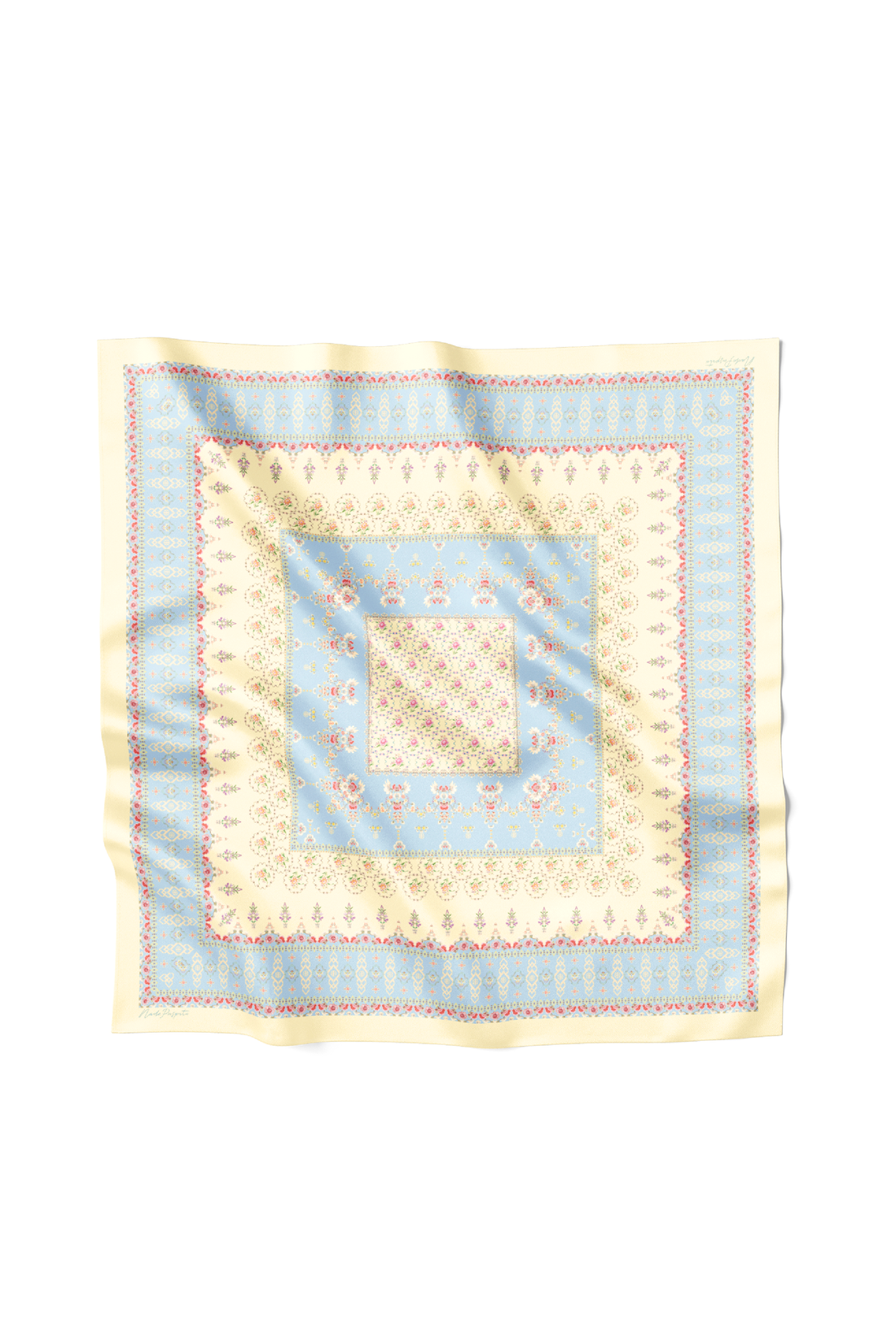 Ikat Blossom Multiway Satin Scarf - Jumputan
