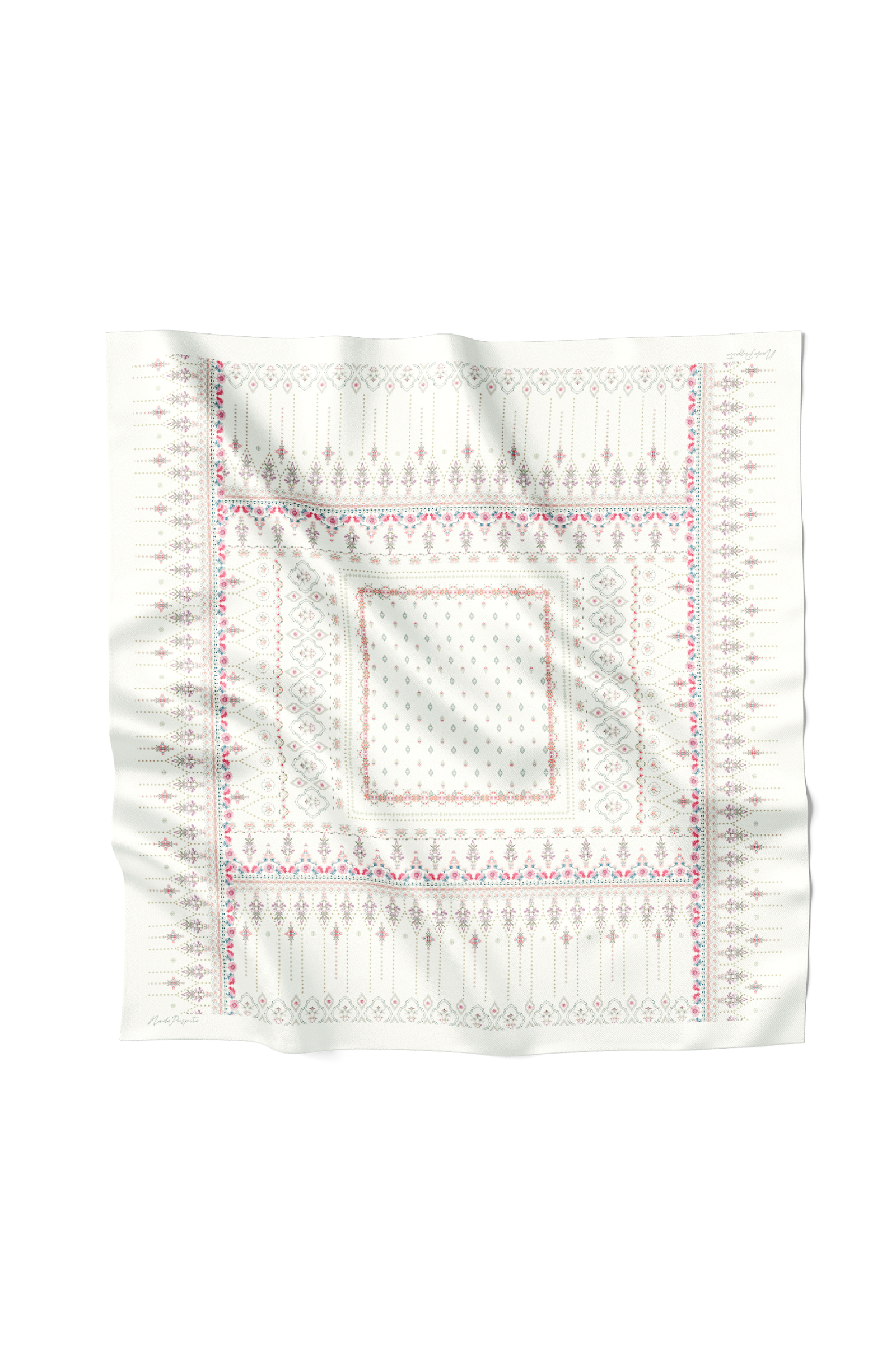 Ikat Blossom Multiway Satin Scarf - Songket