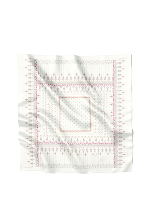 Ikat Blossom Multiway Satin Scarf - Songket