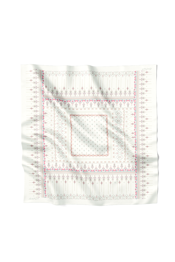 Ikat Blossom Multiway Satin Scarf - Songket