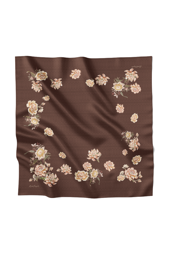 Ikat Blossom Multiway Satin Scarf - Tapis