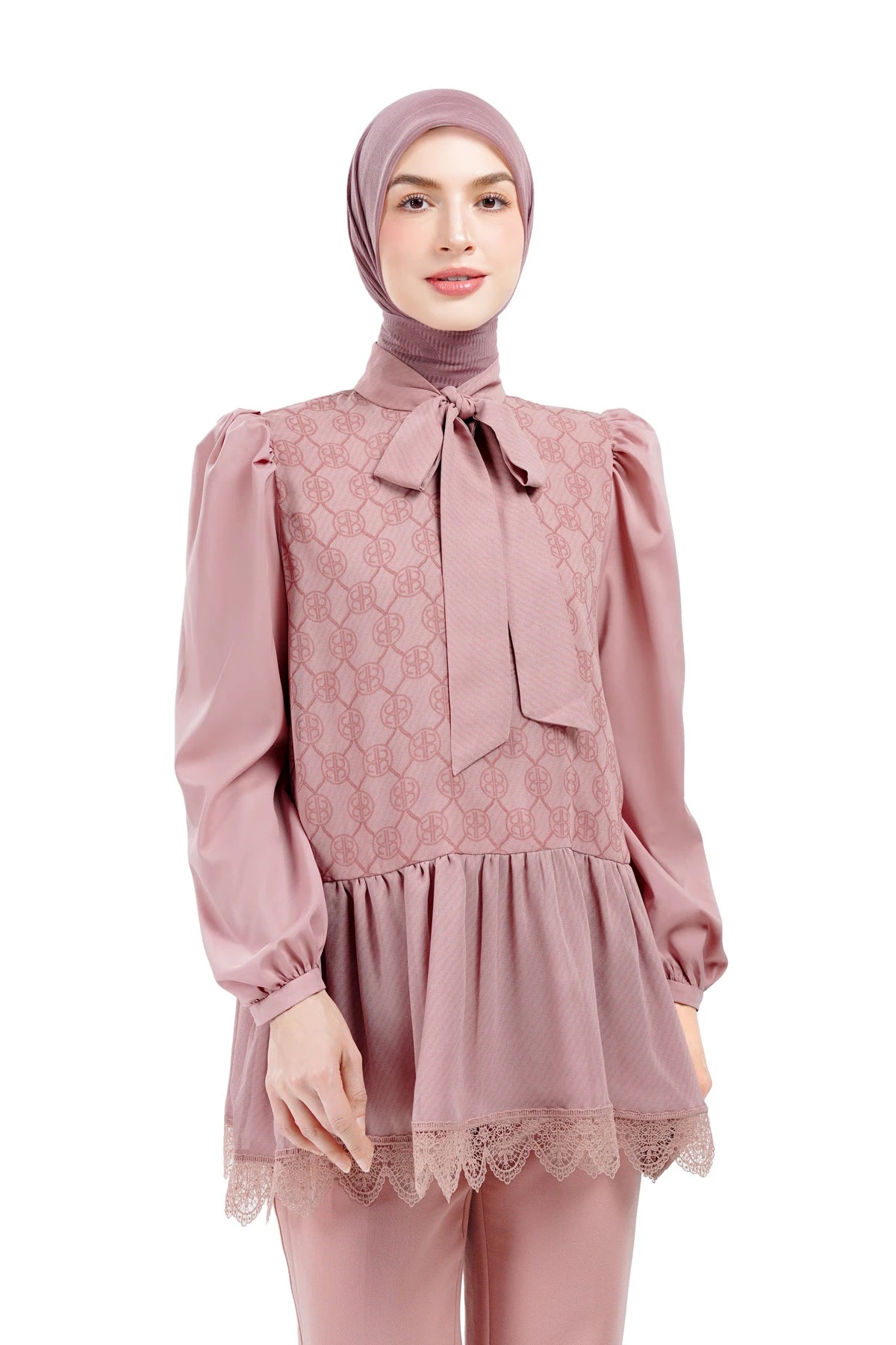 Intertwined Bow Blouse - Pink