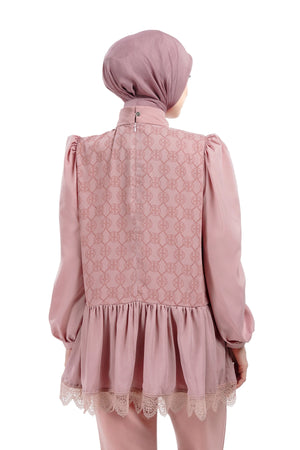 Intertwined Bow Blouse - Pink