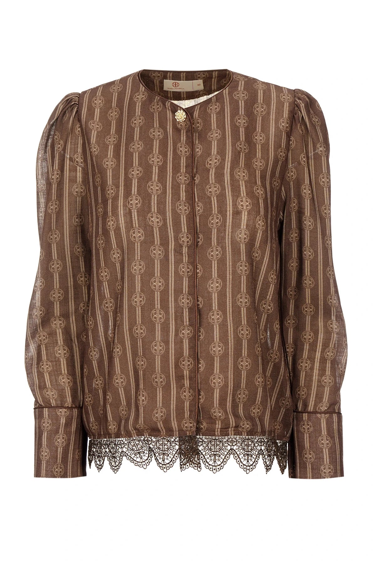 Intertwined Flare Shirt - Brown