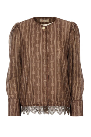 Intertwined Flare Shirt - Brown
