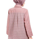 Intertwined Lace Beaded Shirt - Pink