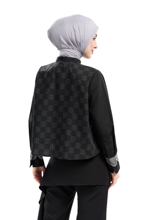 Intertwined Lace Shirt - Black