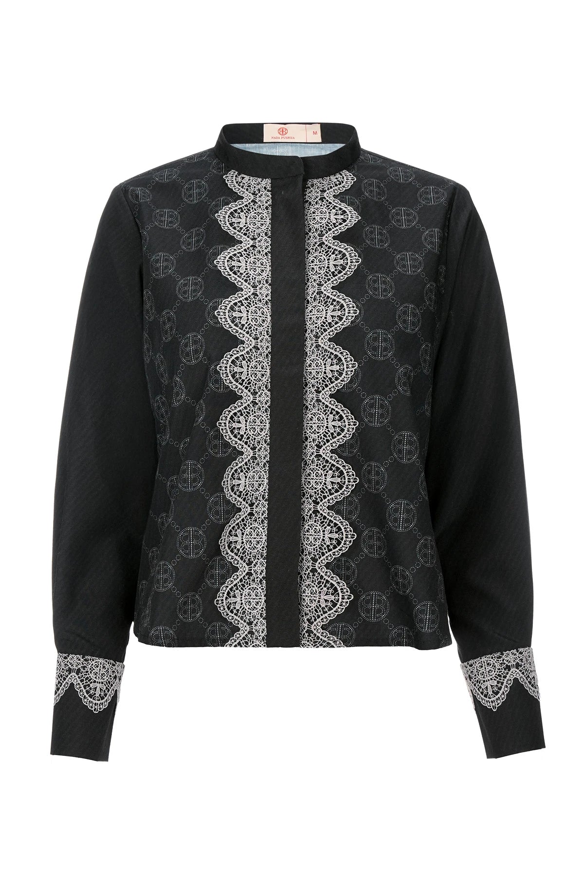 Intertwined Lace Shirt - Black