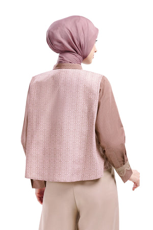 Intertwined Lace Shirt - Peachy Pink