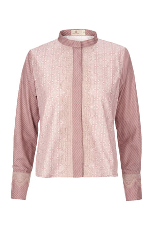 Intertwined Lace Shirt - Peachy Pink