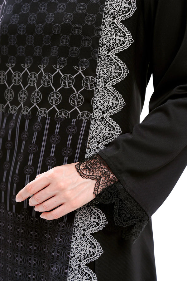 Intertwined Lace Tunic - Black