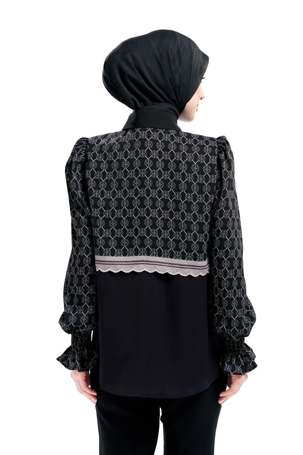 Intertwined Layered Shirt - Black