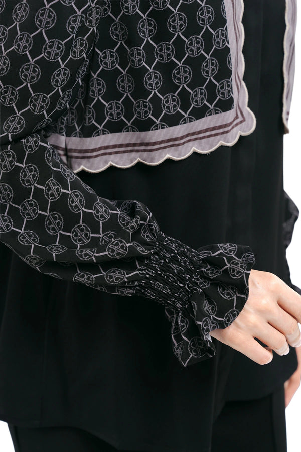 Intertwined Layered Shirt - Black