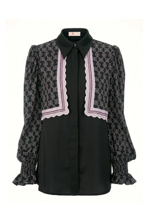 Intertwined Layered Shirt - Black