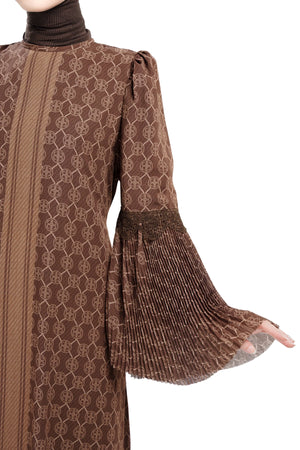 Intertwined Loose Dress - Brown