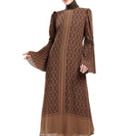 Intertwined Loose Dress - Brown