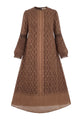 Intertwined Loose Dress - Brown