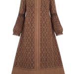 Intertwined Loose Dress - Brown