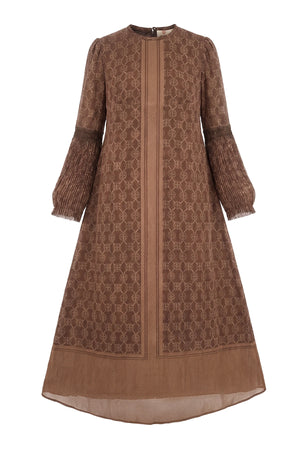 Intertwined Loose Dress - Brown