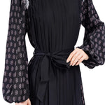 Intertwined Pleated Dress - Black