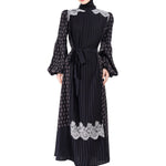 Intertwined Pleated Dress - Black