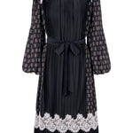 Intertwined Pleated Dress - Black