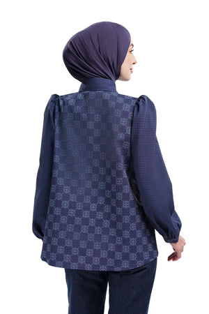 Intertwined Puffed Shirt - Blue