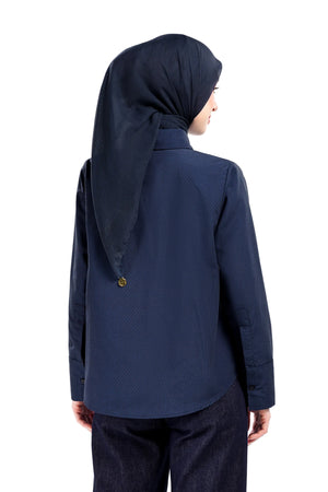 Intertwined Square Shirt - Navy