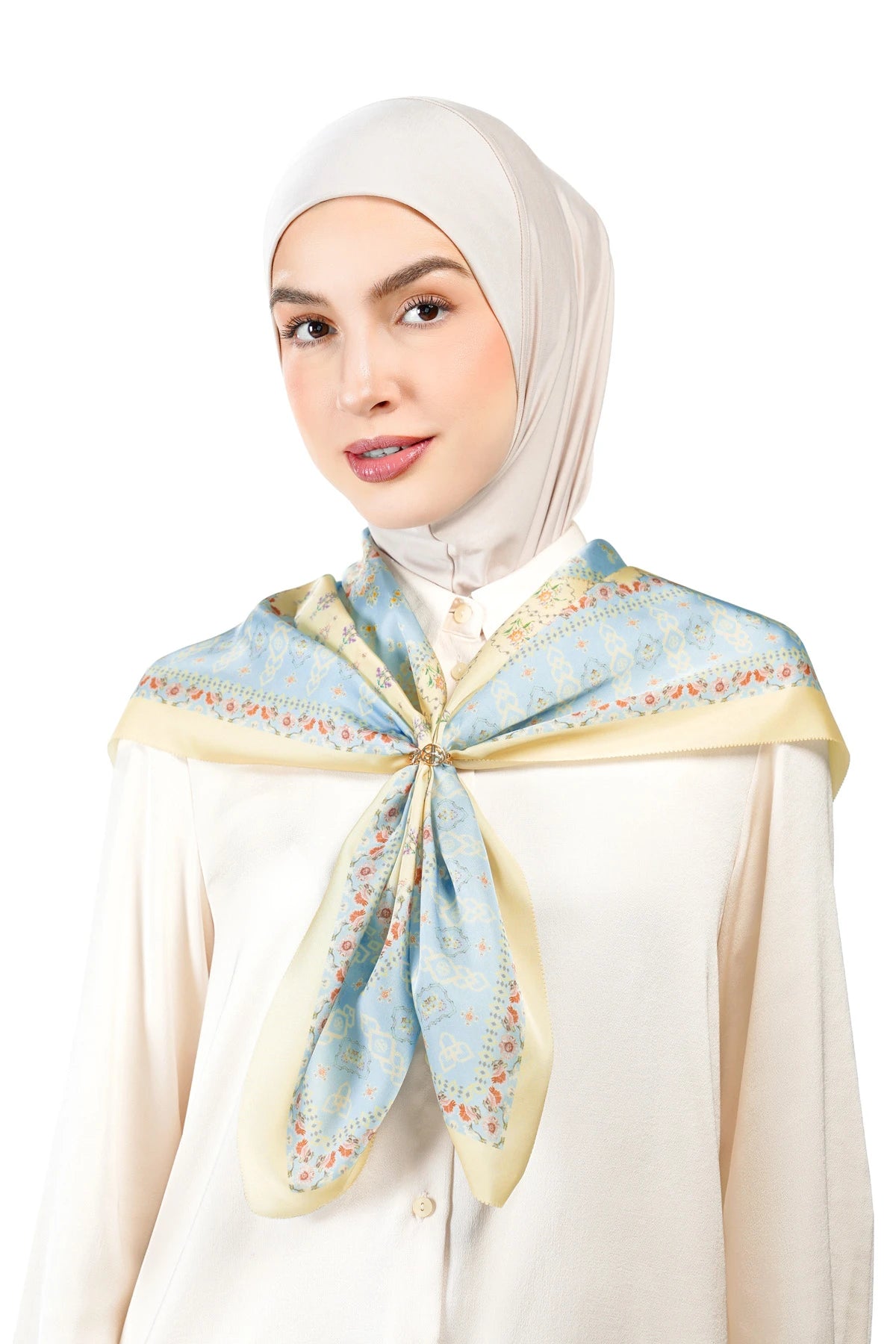 Ikat Blossom Multiway Satin Scarf - Jumputan