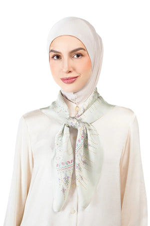 Ikat Blossom Multiway Satin Scarf - Songket