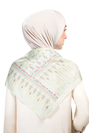 Ikat Blossom Multiway Satin Scarf - Songket