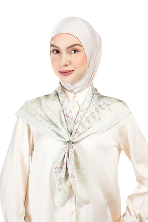 Ikat Blossom Multiway Satin Scarf - Songket