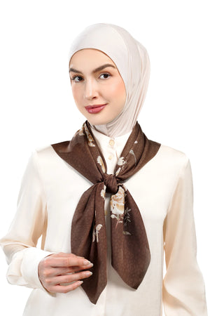 Ikat Blossom Multiway Satin Scarf - Tapis