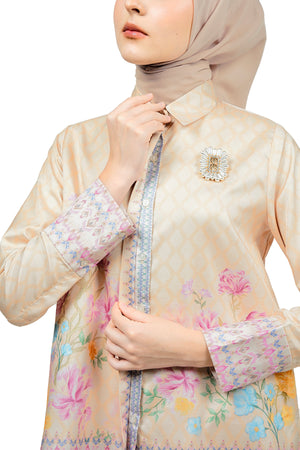 Ikat Harmony Basic Shirt - Brown