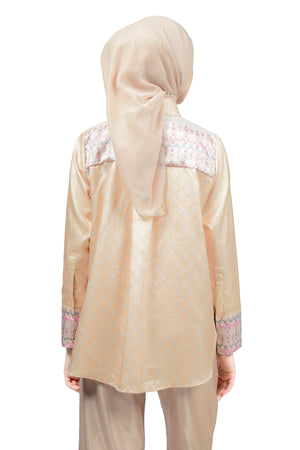 Ikat Harmony Basic Shirt - Brown