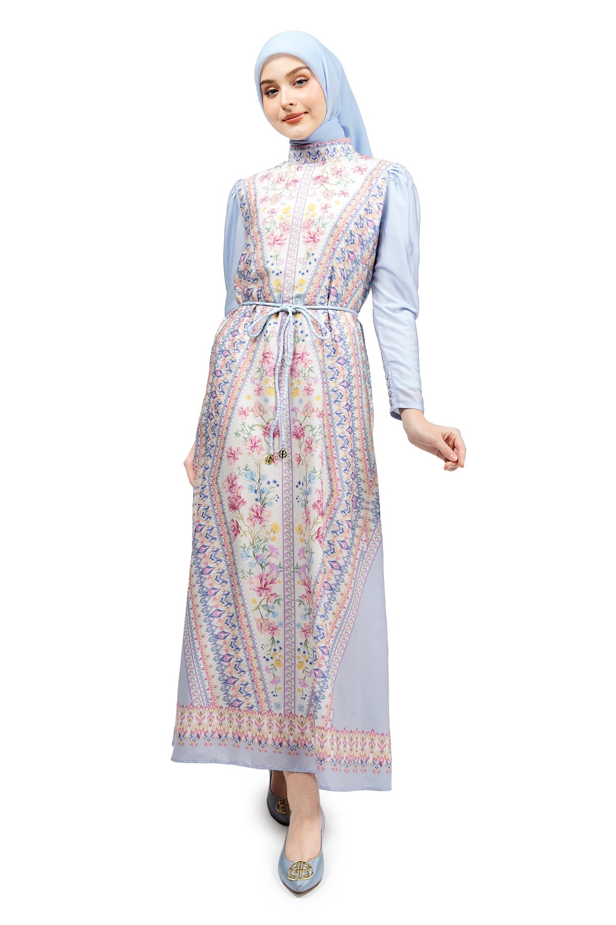 Ikat Harmony Loose Dress - Blue