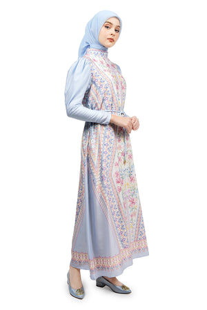 Ikat Harmony Loose Dress - Blue