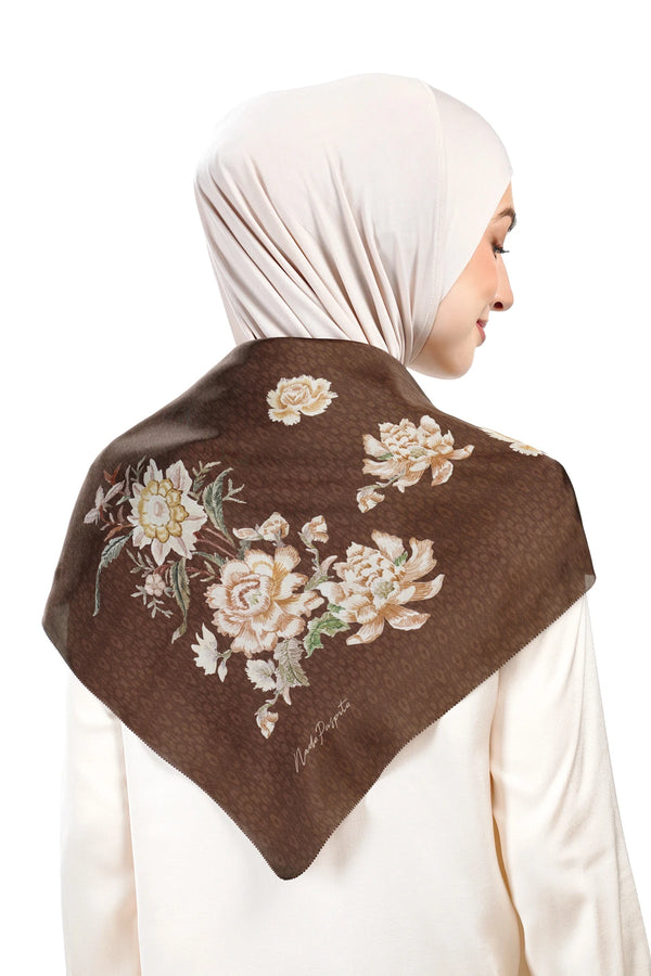 Ikat Blossom Multiway Satin Scarf - Tapis
