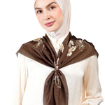 Ikat Blossom Multiway Satin Scarf - Tapis