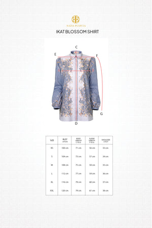 Ikat Blossom Shirt - Blue