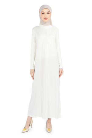 Inner Dress Long Sleeve - Nursing - White