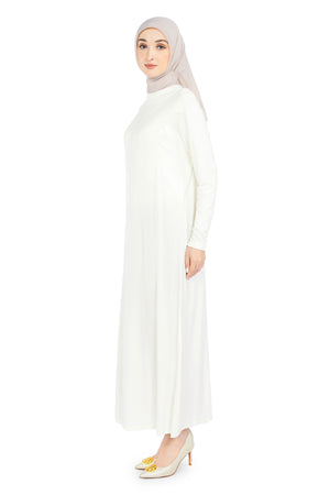 Inner Dress Long Sleeve - Nursing - White